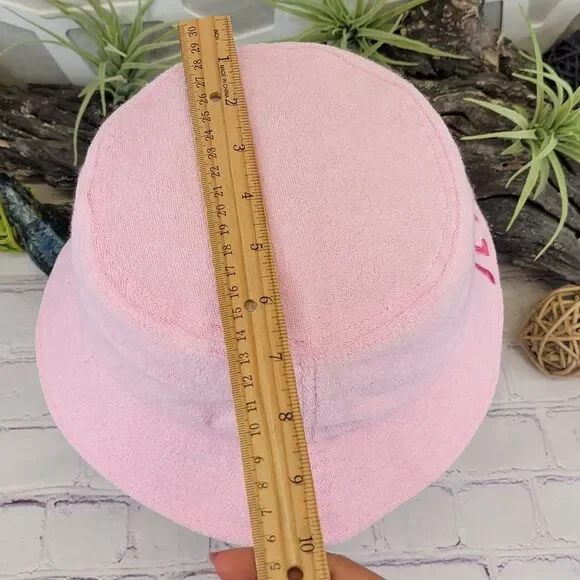 NWOT Jeffree Star Logo Pink Terry Cloth Bucket Hat - Picture 6 of 10